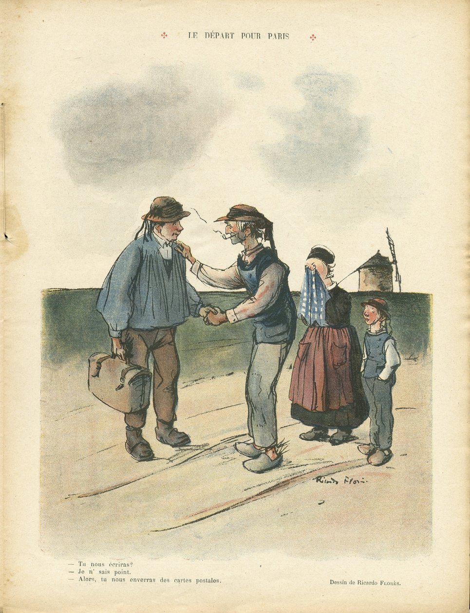 Ilustracja Ricardo Floresa (1878-1918) w Le Rire autorstwa Ricardo Flores