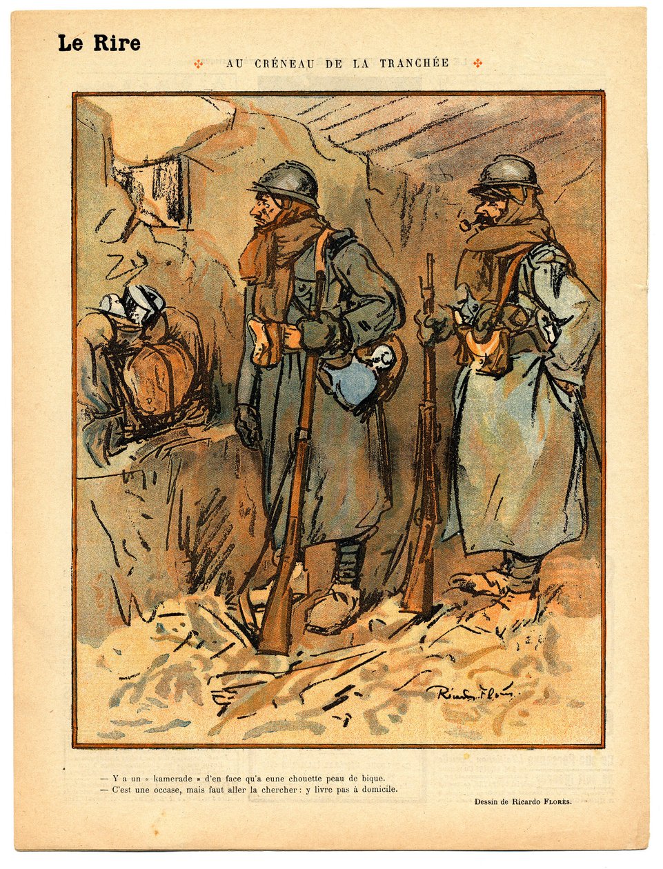 Czerwony śmiech, satyryczny w N & B autorstwa Ricardo Flores