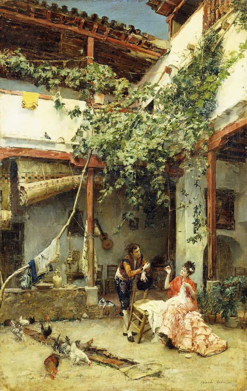 Na dziedzińcu, 1876 autorstwa Ricardo de Madrazo y Garreta