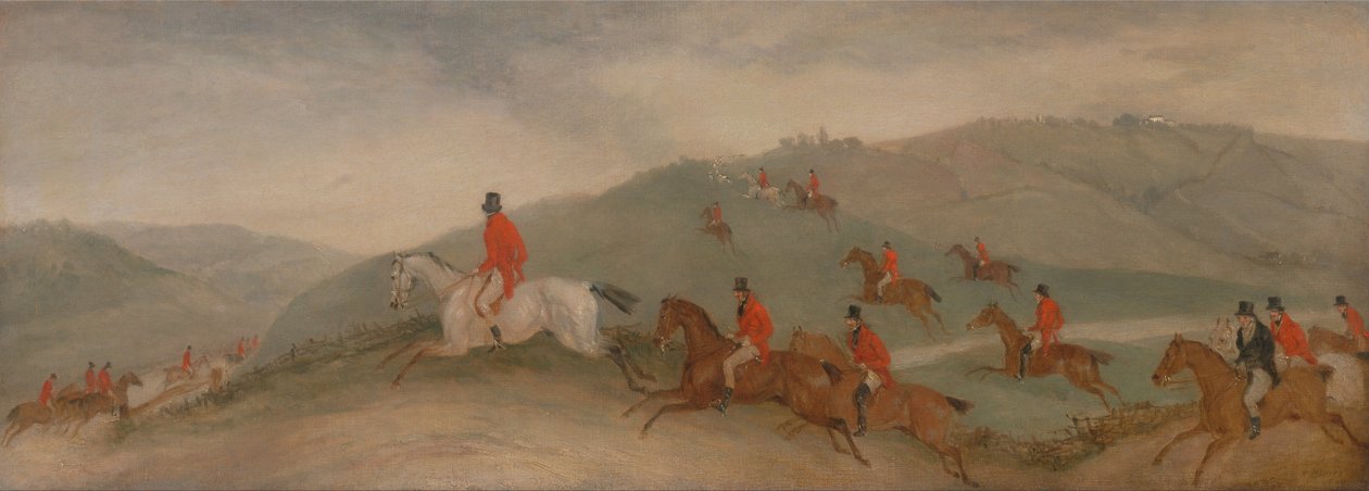 Foxhunting - jeźdźcy szosowi lub funkerzy autorstwa Richard Barrett Davis