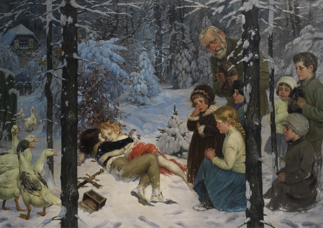 Dzieci na śniegu autorstwa Richard Borrmeister