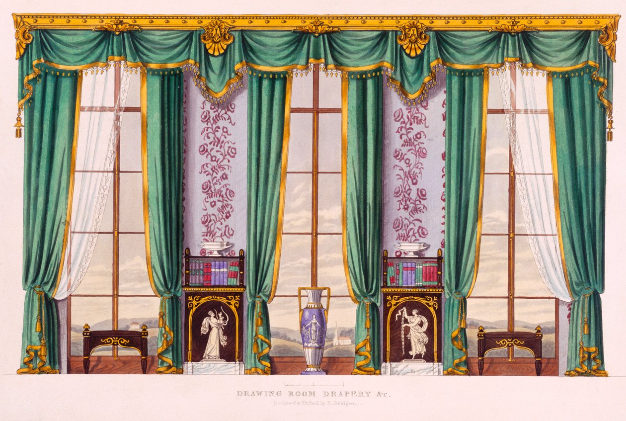 Draperia w salonie (sceneria grecka) z 
