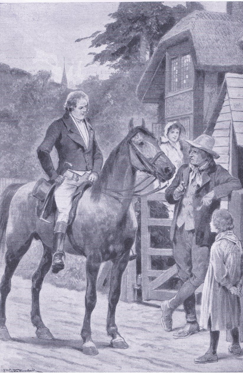 Cobbett na koniu, ilustracja z My Magazine, 1925 autorstwa Richard Caton II Woodville