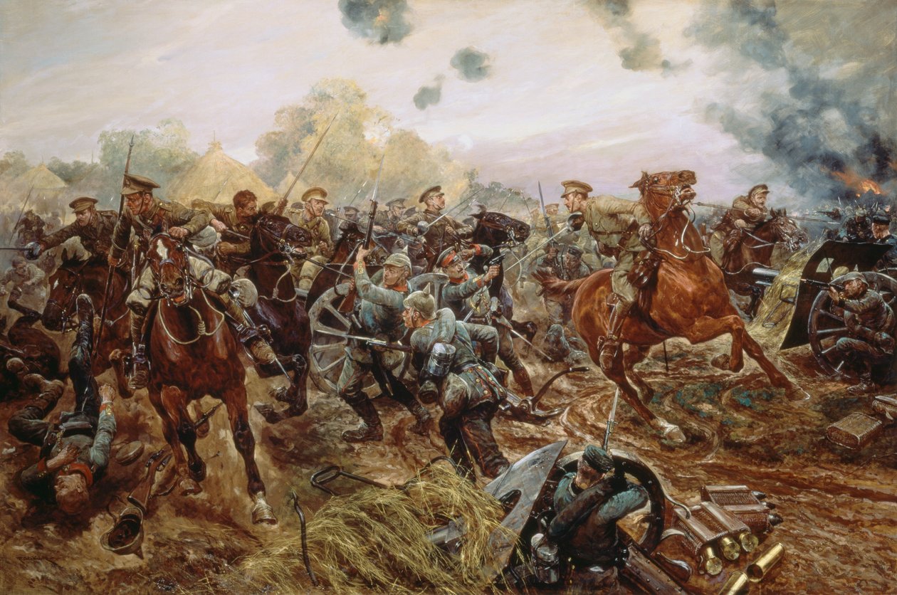 Pierwszy VC wojny europejskiej, 1914 autorstwa Richard Caton Woodville junior