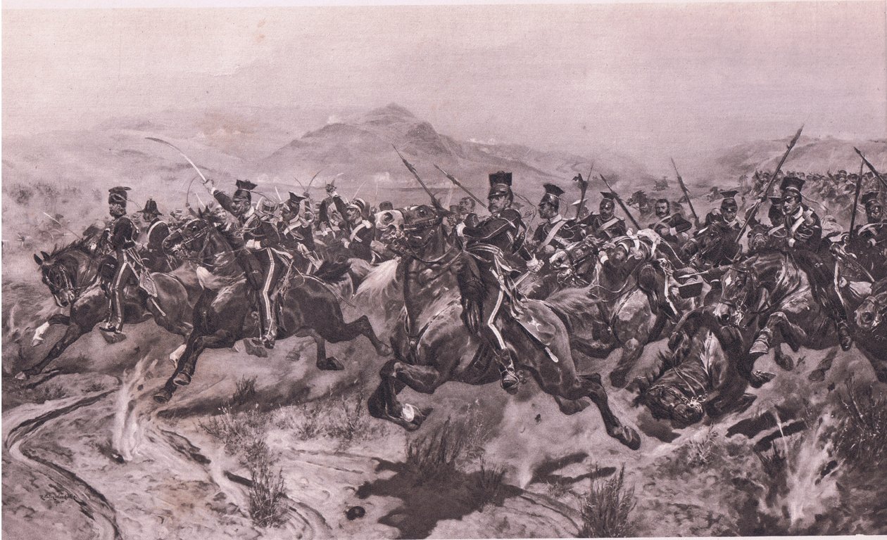 Szarża Lekkiej Brygady w Balaclava autorstwa Richard Caton Woodville junior
