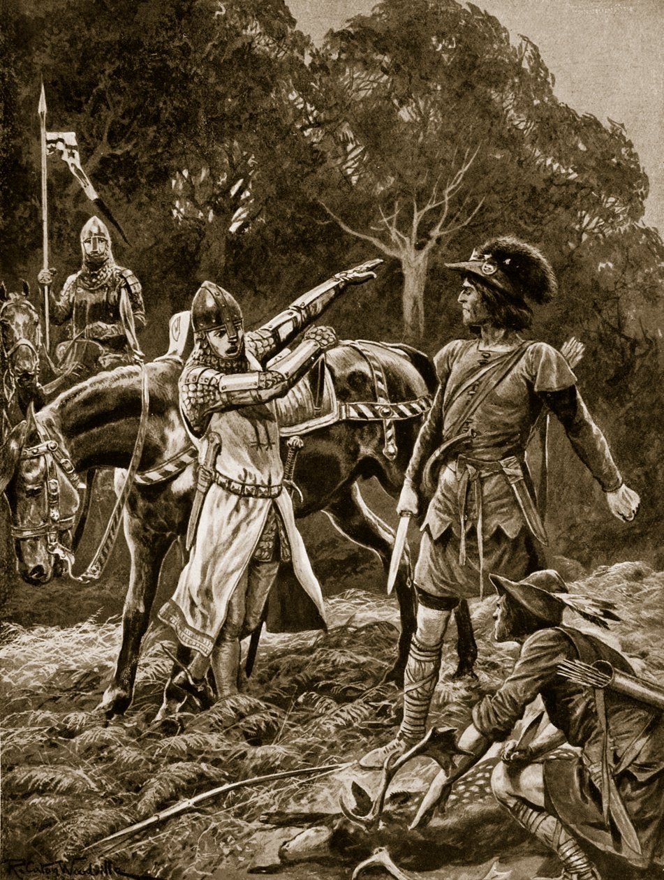 William otrzymuje wiadomość o powstaniu Północy, ilustracja z „Hutchinson
