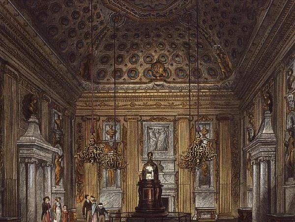 The Cupola Room, Pałac Kensington z Pynes Royal Residences, 1819, autorstwa Richard Cattermole