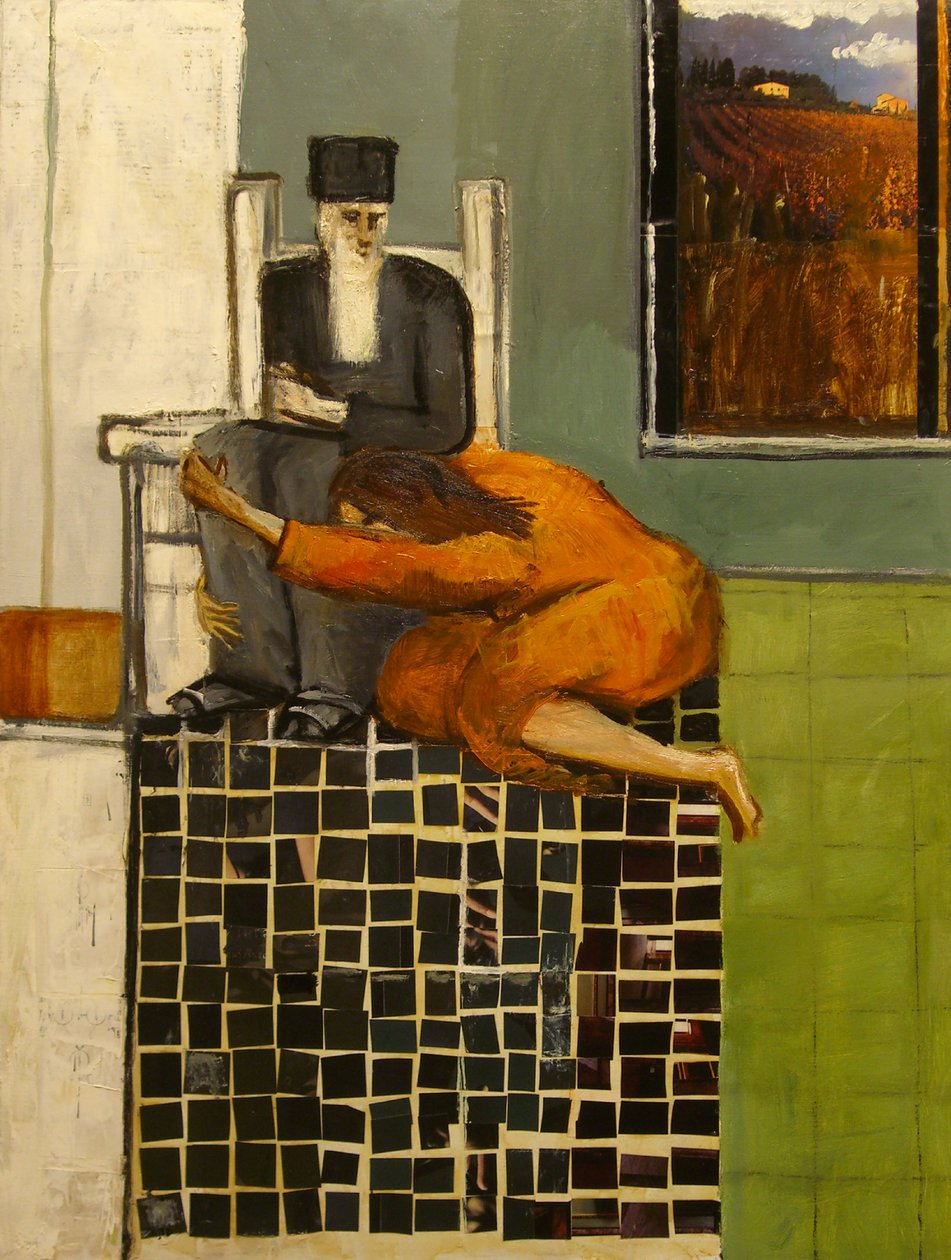 Elizeusz, 1999 (olej i kolaż na płótnie) autorstwa Richard Contemporary Artist Mcbee