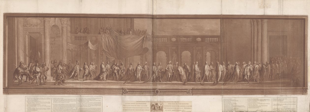 Procesja Rycerzy Najszlachetniejszego Zakonu Podwiązki autorstwa Richard Cooper the Younger