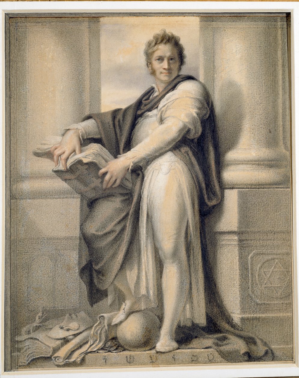 Autoportret (węgiel, wc na papierze) autorstwa Richard Cosway