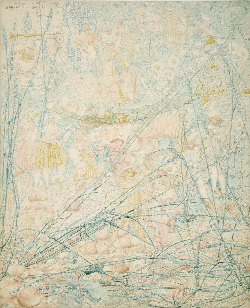No.3713 „Songe de la Fantasie”, 1864 (toaleta i atrament na kartonie) autorstwa Richard Dadd