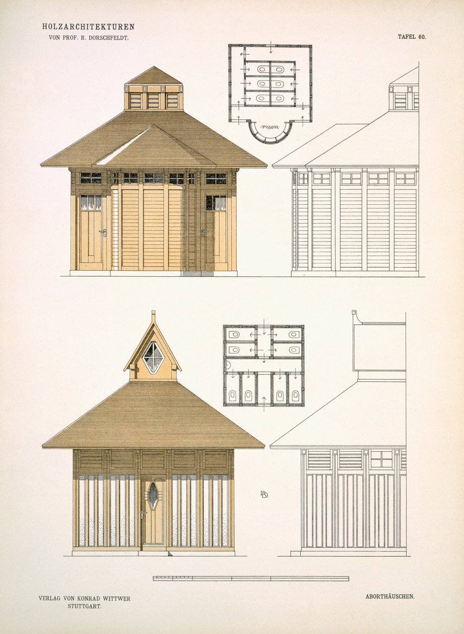 Architektura w drewnie, ok. 1900 autorstwa Richard Dorschfeldt