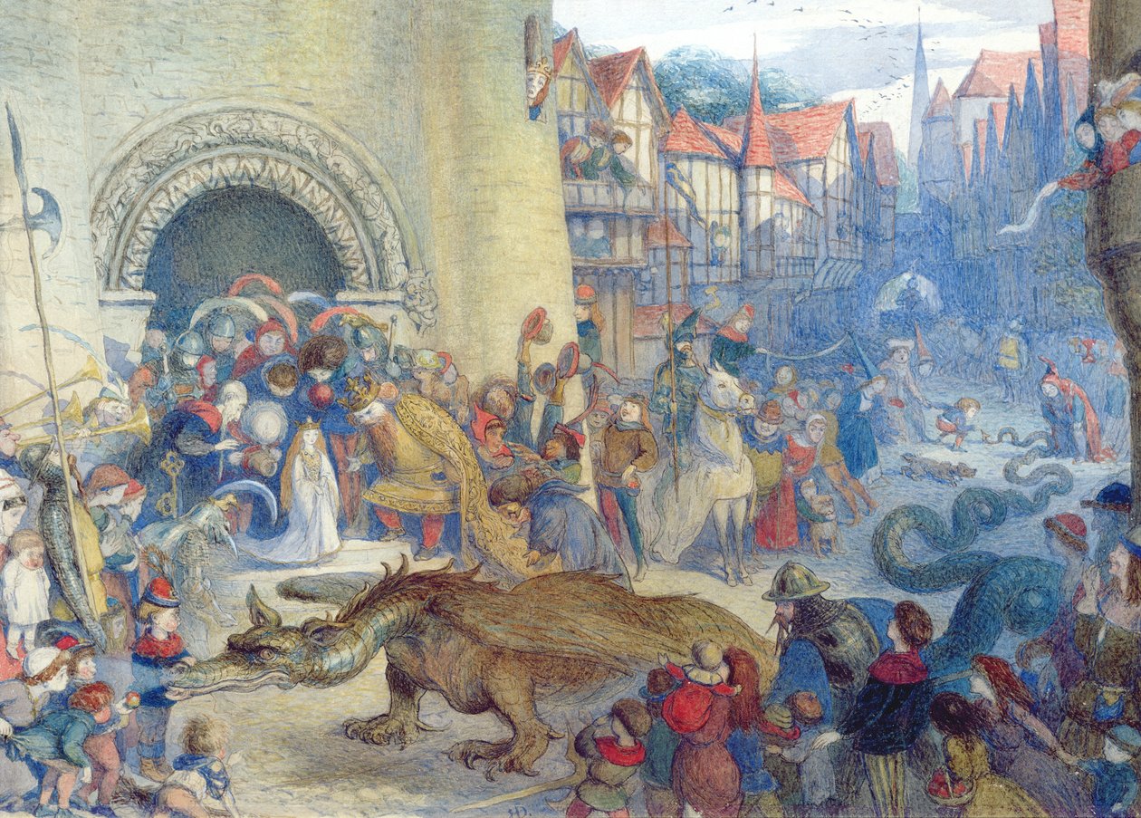Urodzinowy smok małej księżniczki autorstwa Richard Doyle