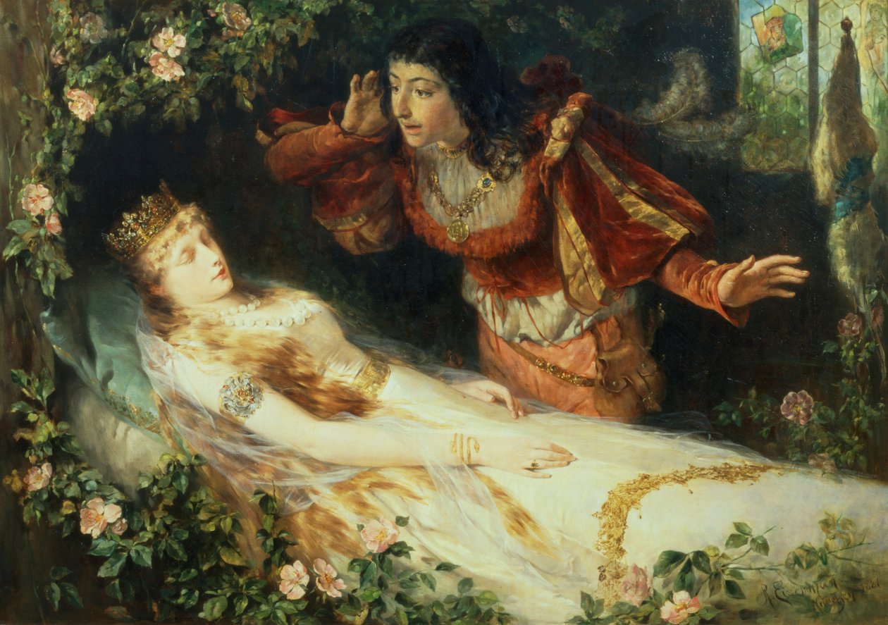 Śpiąca Królewna, 1881 autorstwa Richard Eisermann