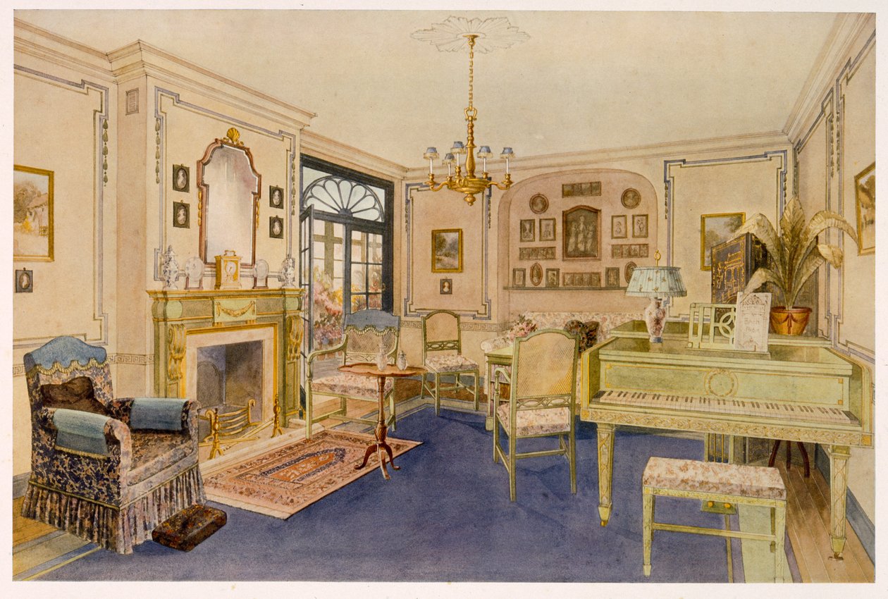 Salon - styl Adam Revival autorstwa Richard Goulburn Lovell