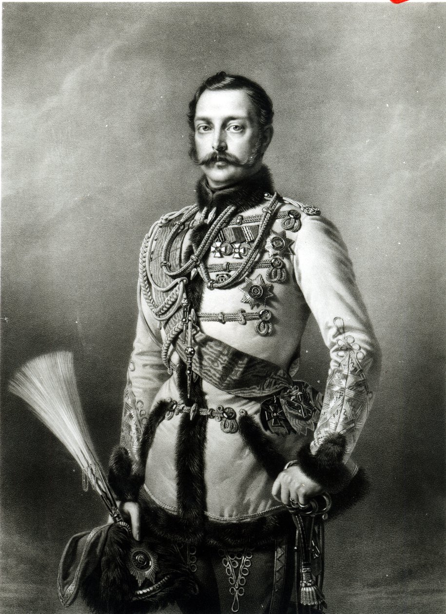 Aleksander II (1818-81) z Rosji wyryty przez Dietmara Ullricha i Smirnoffa, 1858 autorstwa Richard L. Lauchert