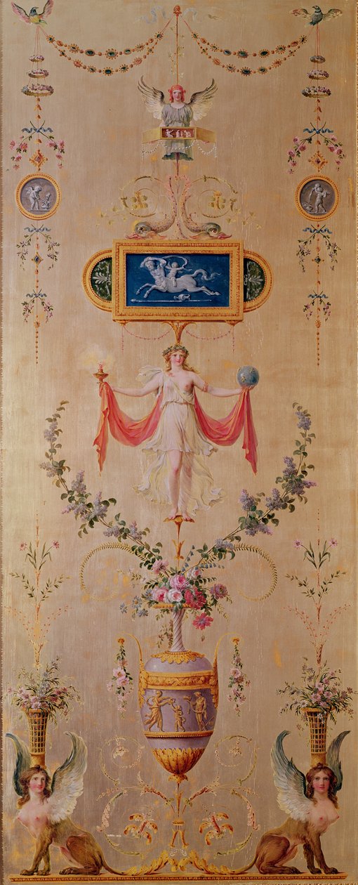 Panel z buduaru Marii Antoniny (1755-93) ok. 1786 (mural) autorstwa Richard Mique