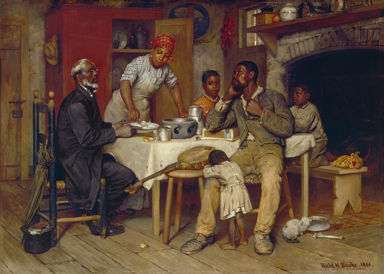 Wizyta duszpasterska, 1881 autorstwa Richard Norris Brooke