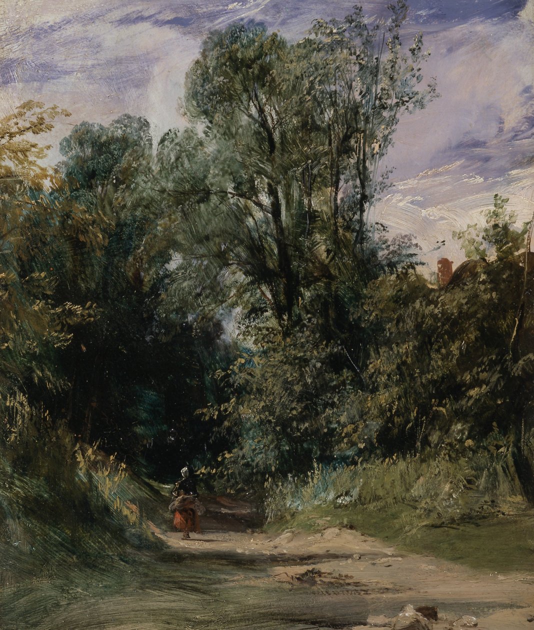 Zalesiona aleja autorstwa Richard Parkes Bonington