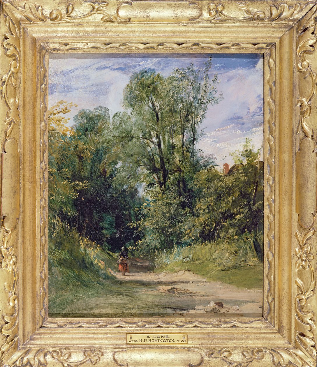 Zalesiona aleja, ok. 1825 (olej na tartaku) autorstwa Richard Parkes Bonington