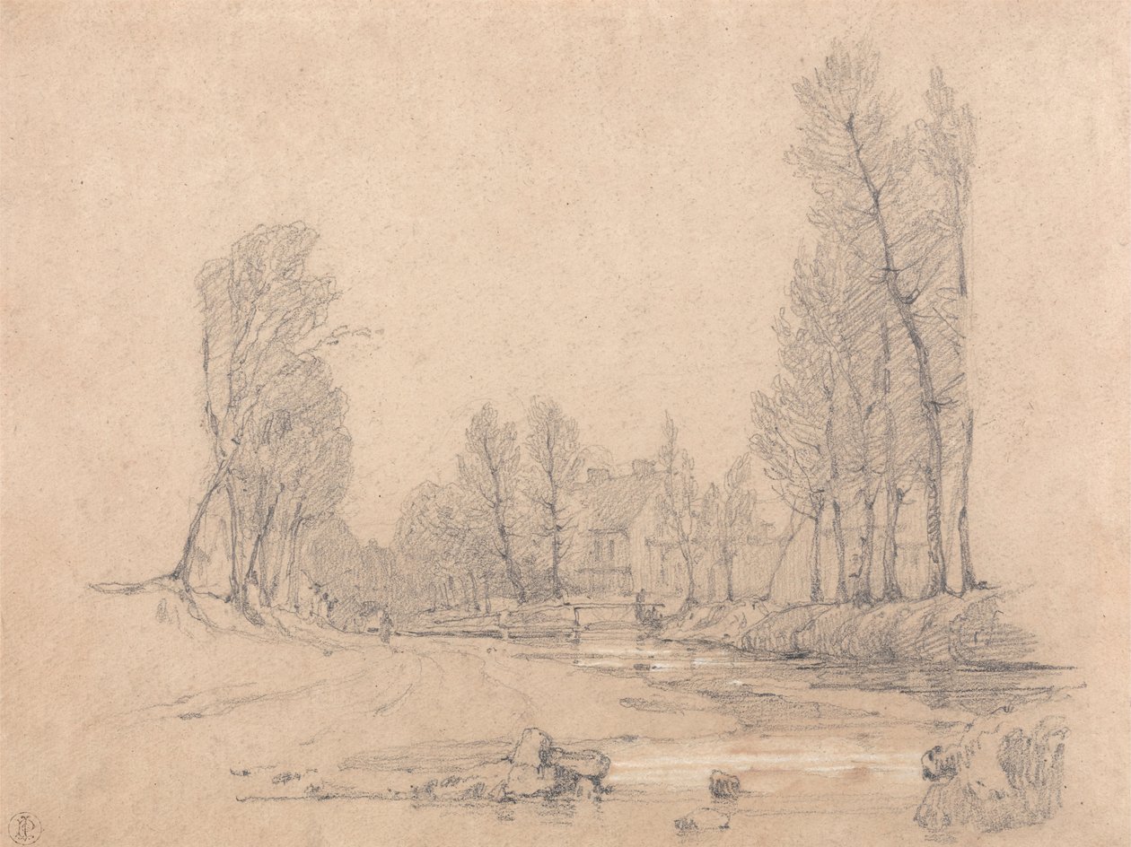 Leśny strumień i farma w Normandii autorstwa Richard Parkes Bonington