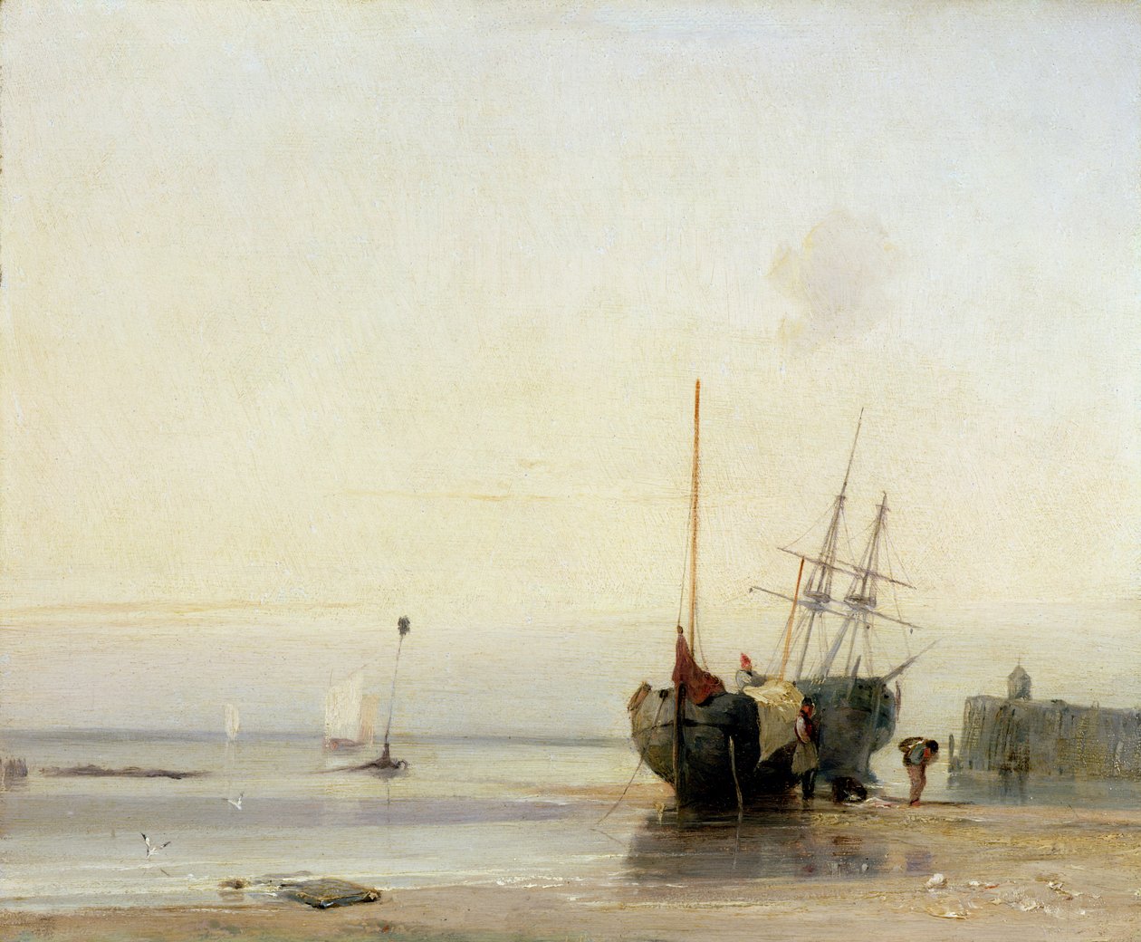 Calais Pier، c.1823-24 پالش شوی autorstwa Richard Parkes Bonington