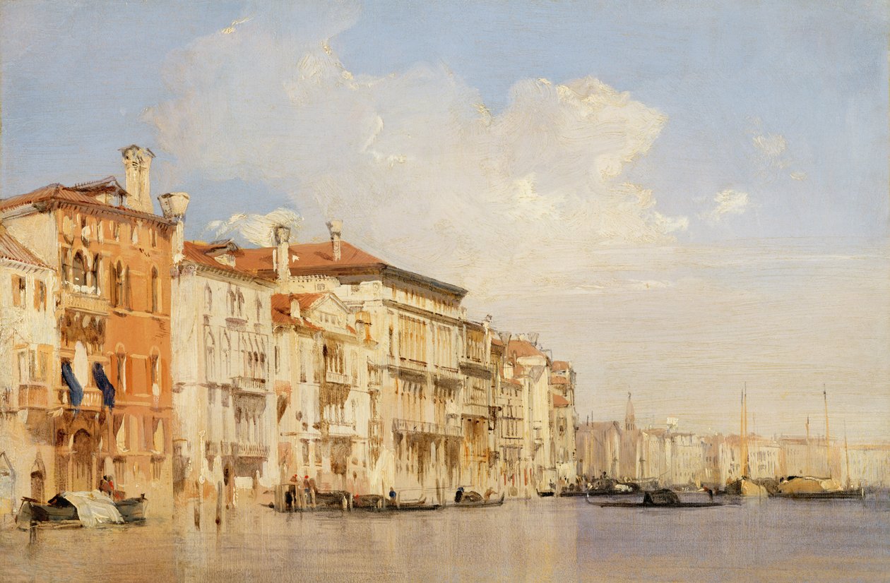 Canal Grande, Wenecja (olej na desce młyńskiej) autorstwa Richard Parkes Bonington