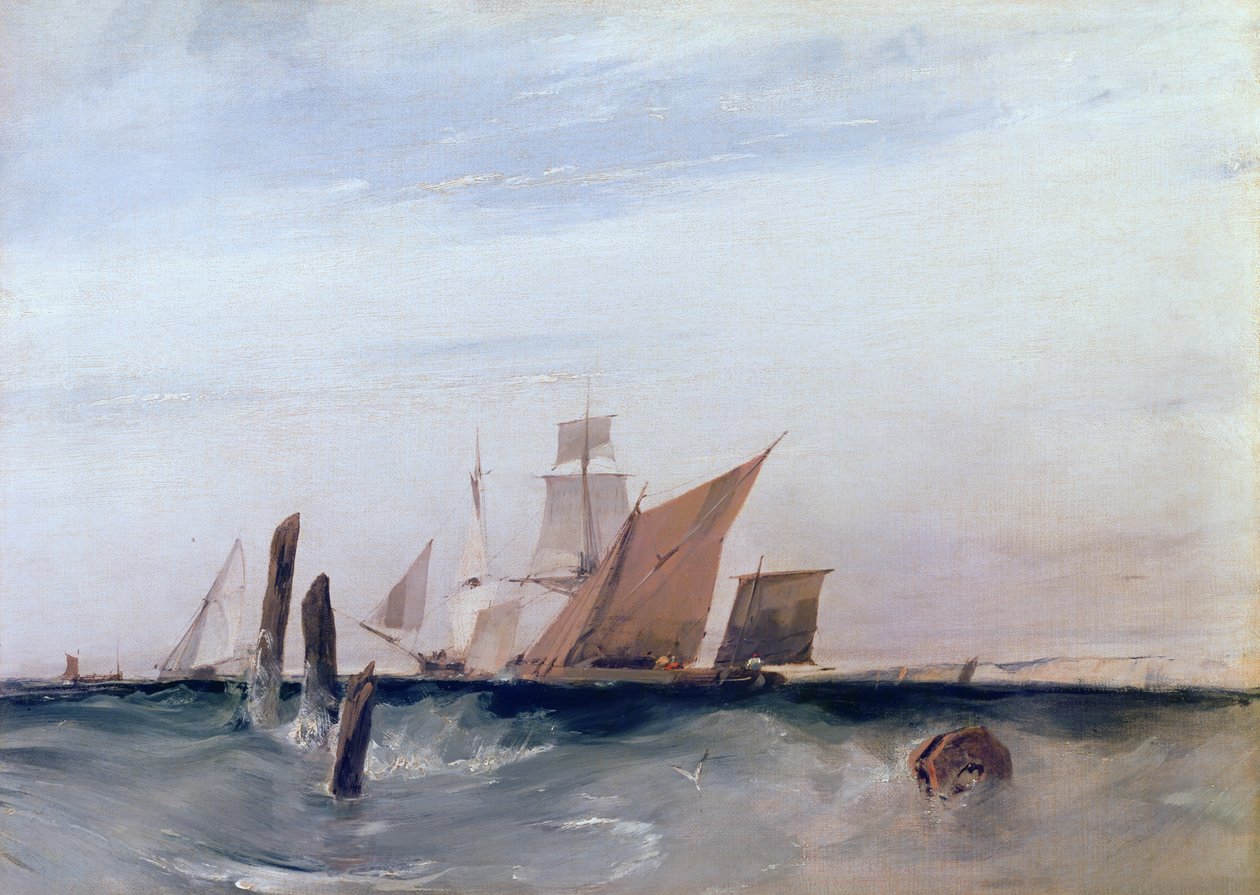 U wybrzeży francuskich, ok. 1820 (wc na papierze) autorstwa Richard Parkes Bonington