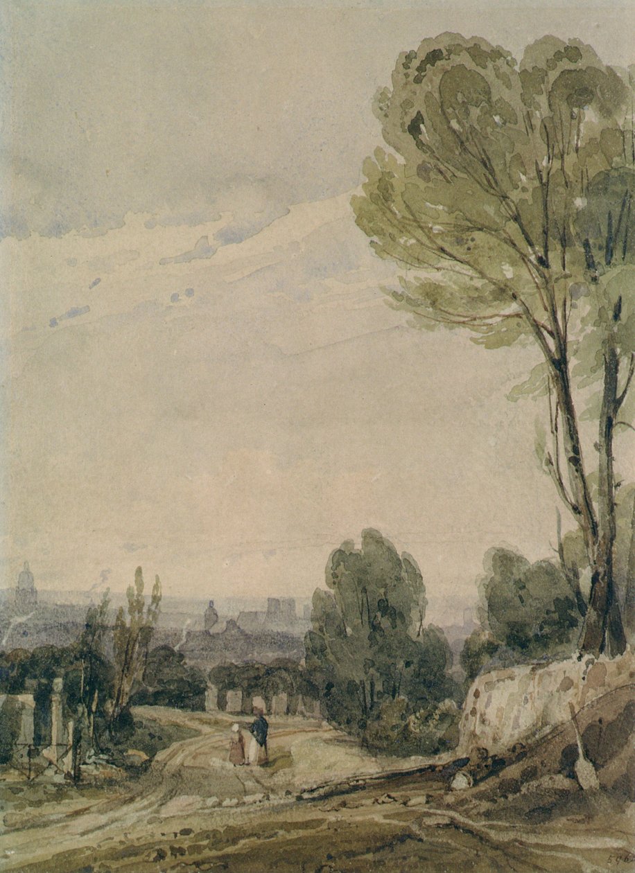 Paryż z Pere Lachaise autorstwa Richard Parkes Bonington