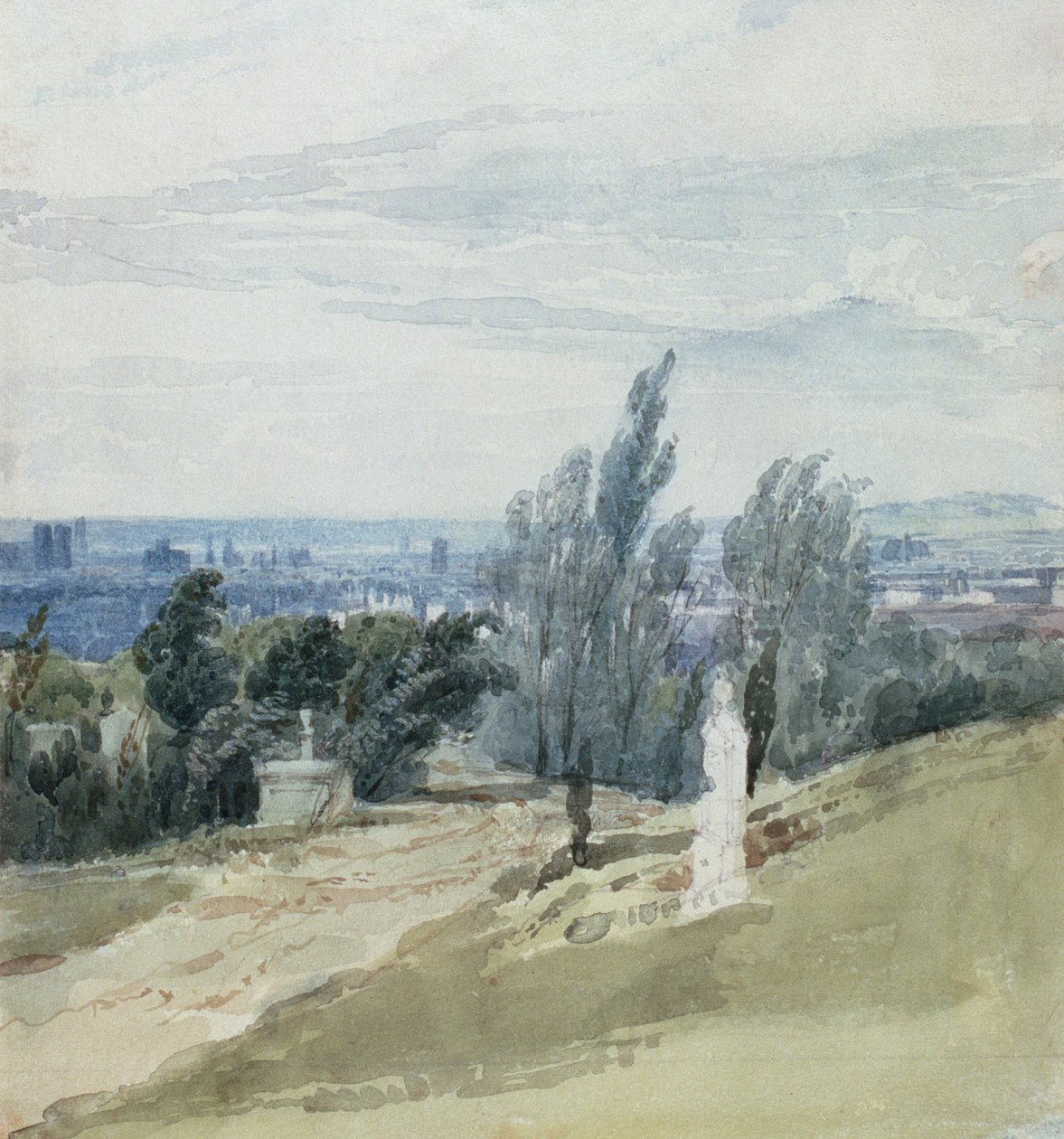 Cmentarz Pere La Chaise, Paryż autorstwa Richard Parkes Bonington