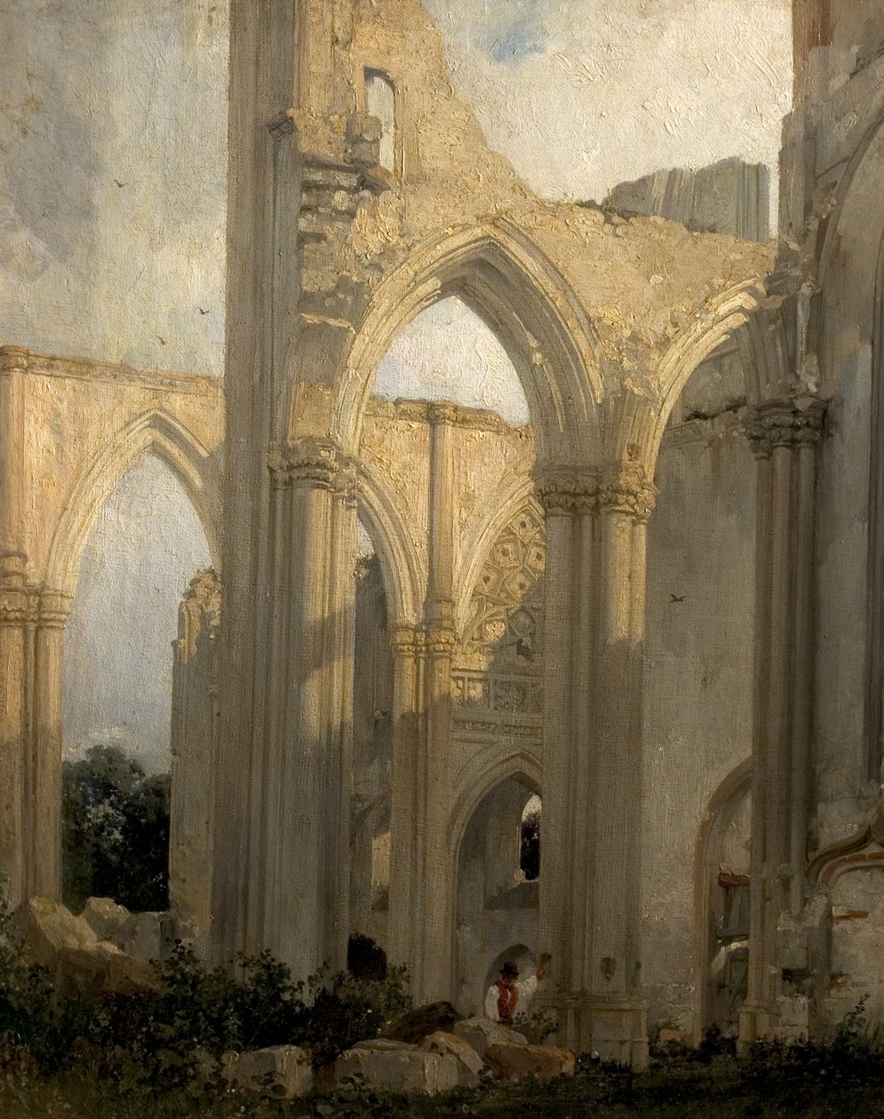 Ruiny opactwa St Bertain, St Omer, Francja, 1824 autorstwa Richard Parkes Bonington
