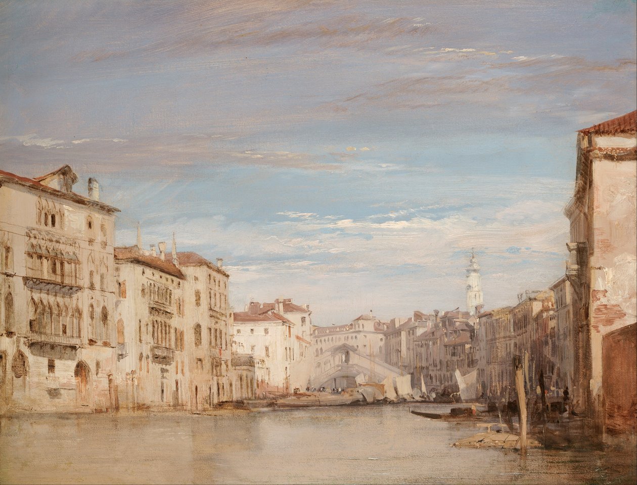 Canal Grande, Wenecja, patrząc w stronę Rialto autorstwa Richard Parkes Bonington
