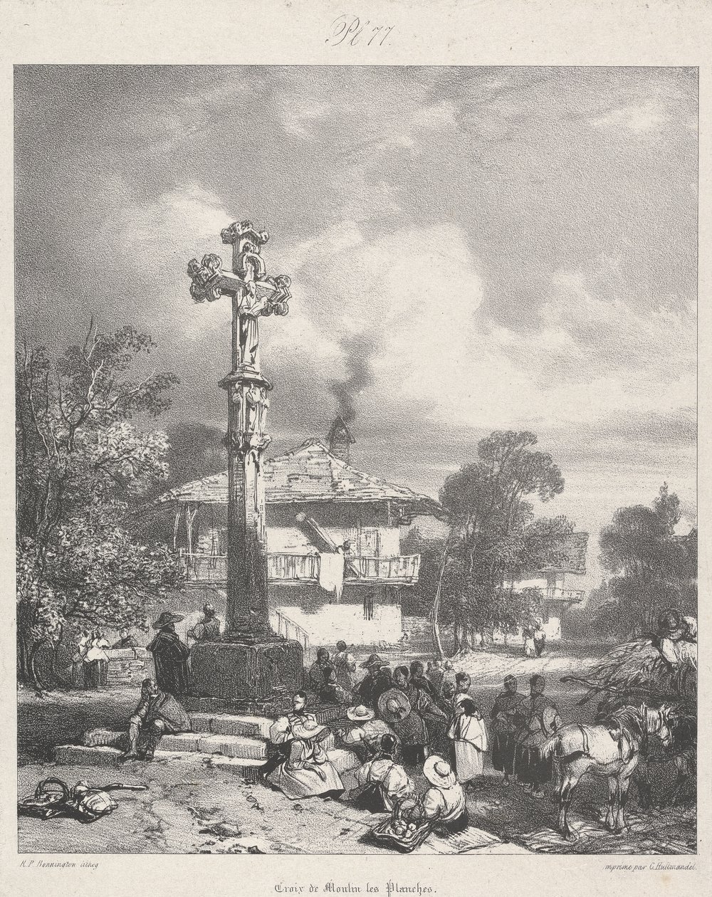 Krzyż Moulin les Planches, 1827 autorstwa Richard Parkes after Bonington