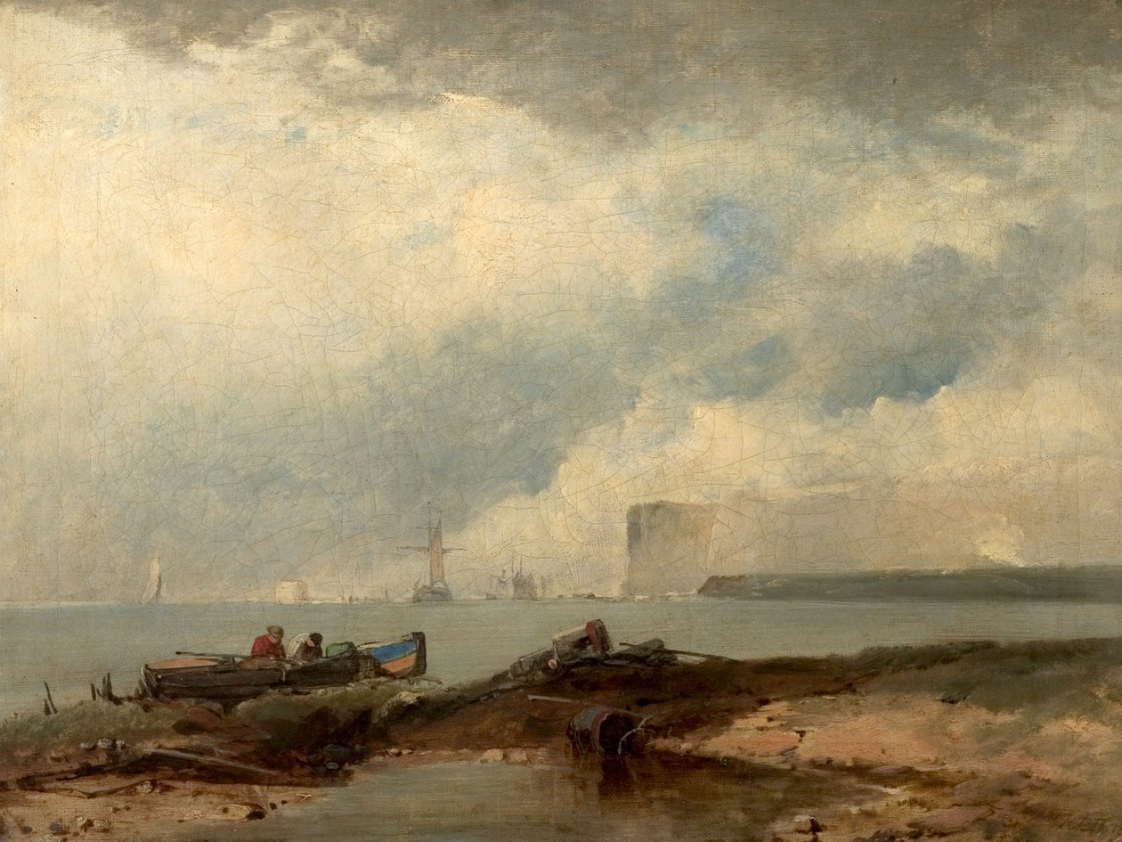 Scena na wybrzeżu, 1826 autorstwa Richard Parkes manner of Bonington