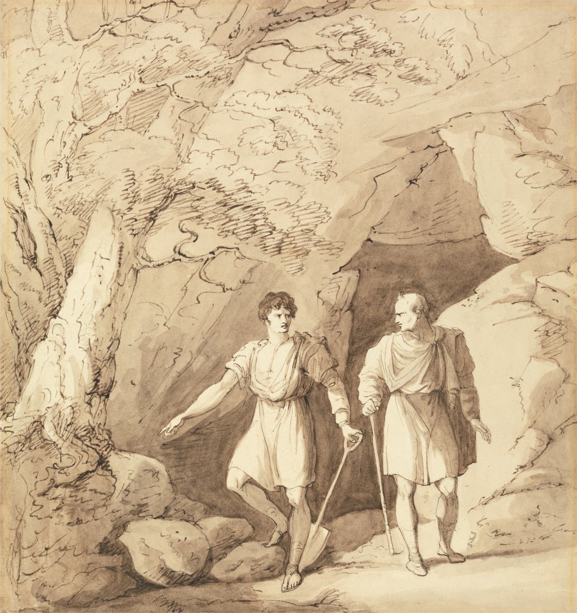 Alcybiades i Timon autorstwa Richard Westall