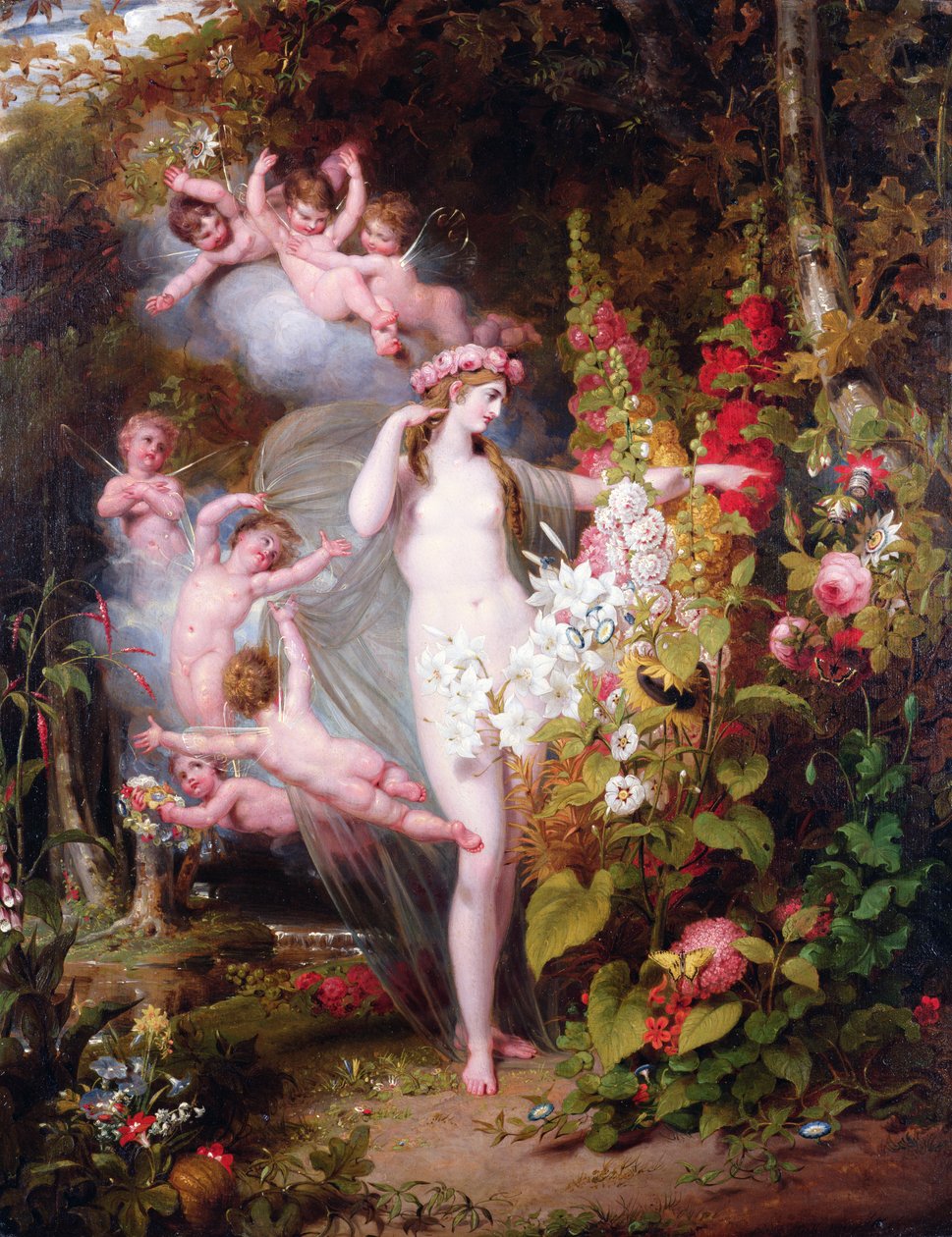 Flora odsłonięta przez Zefira, 1807 autorstwa Richard Westall
