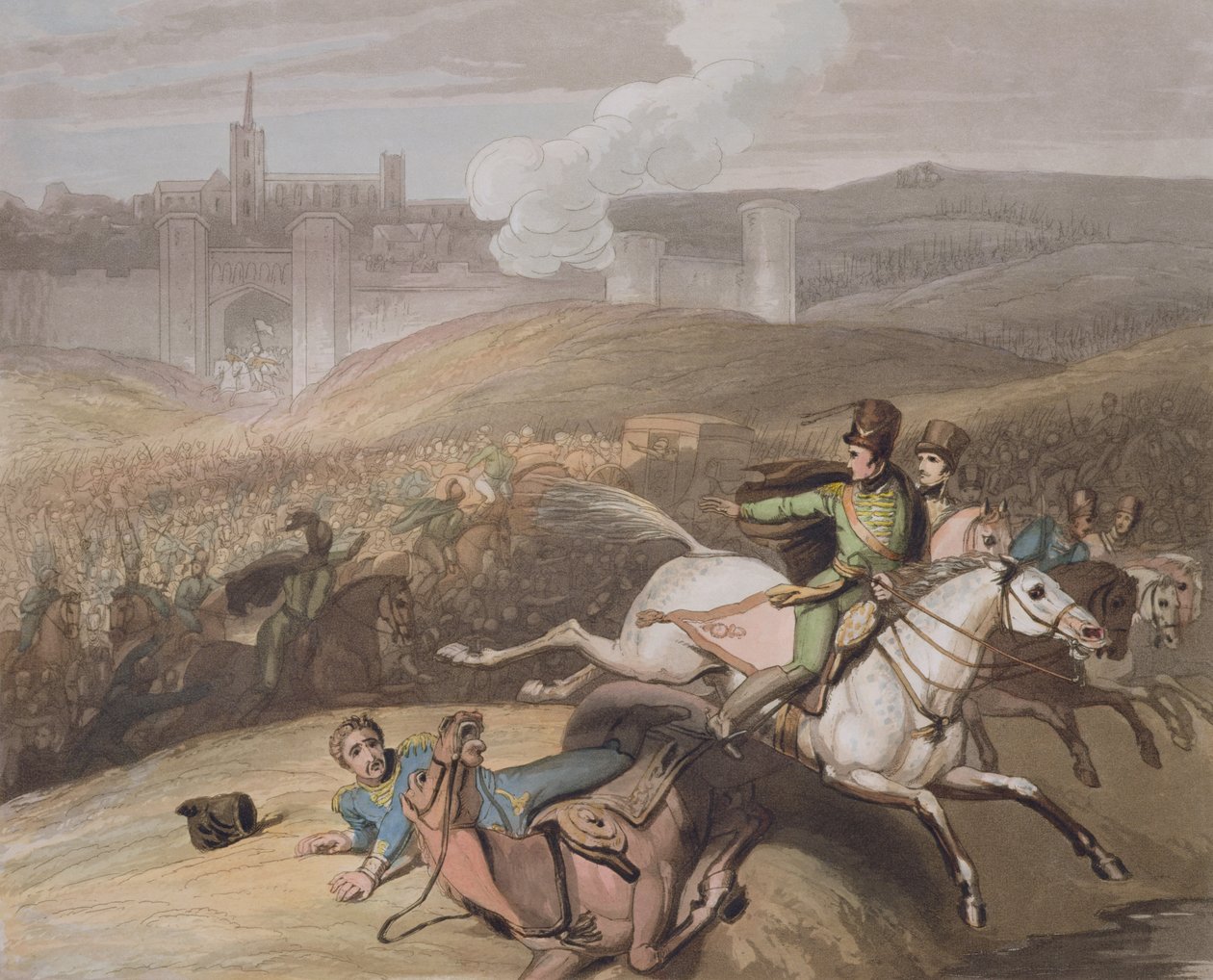 Vitoria, 21 czerwca 1813, z „Zwycięstwa księcia Wellington”, sztych. T. Fielding, wyd. 1819 autorstwa Richard Westall