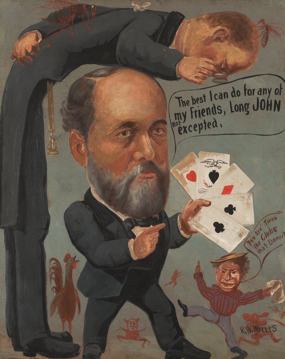 Karykatura Charlesa Benjamina Farwella, 1885-90 autorstwa Richard William Wallis