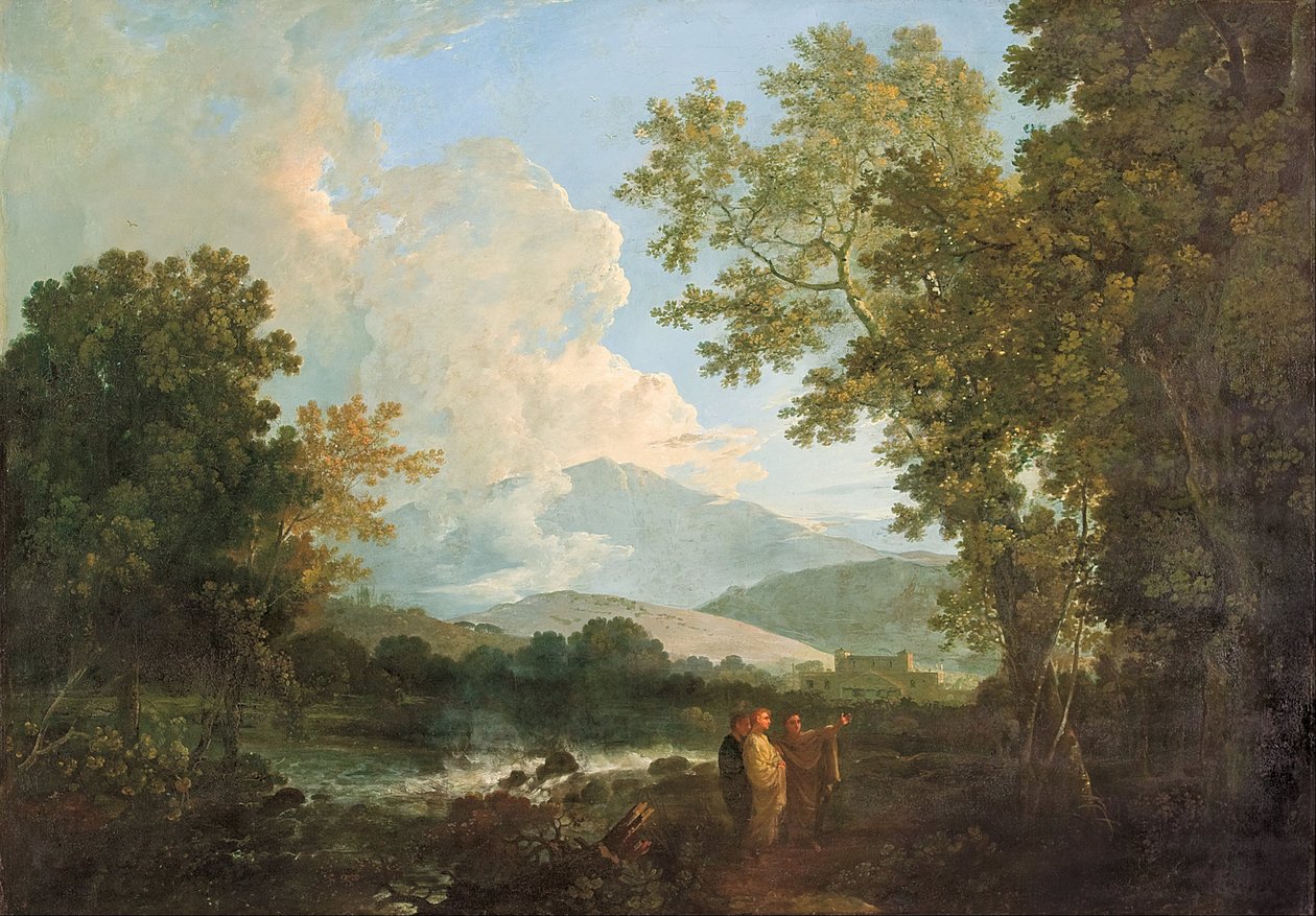 Cicero ze swoim przyjacielem Atticusem i bratem Quintusem w swojej willi w Arpinum autorstwa Richard Wilson