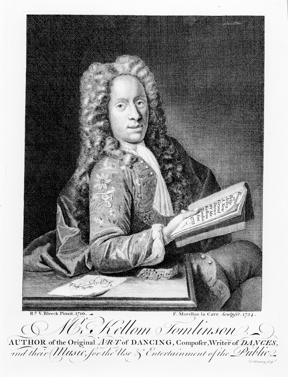 Pan Kellom Tomlinson, autor oryginalnej „Sztuki tańca”. grawerowane przez Francois Morellon La Cave (fl.1731), 1754 autorstwa Richard van Bleeck