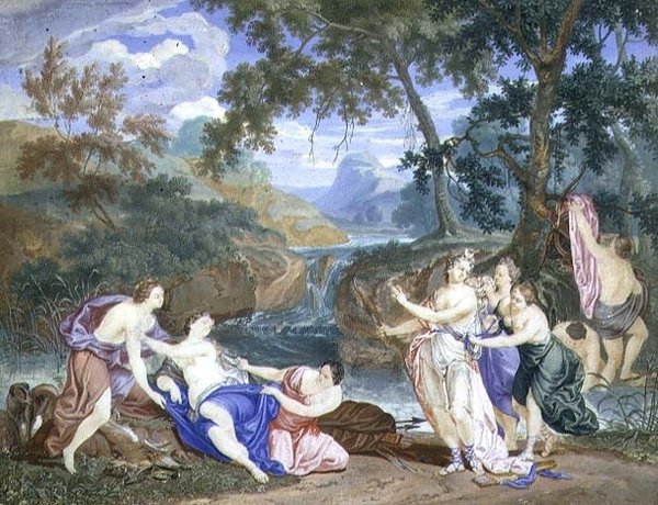 Diana i Callisto autorstwa Richard van Orley
