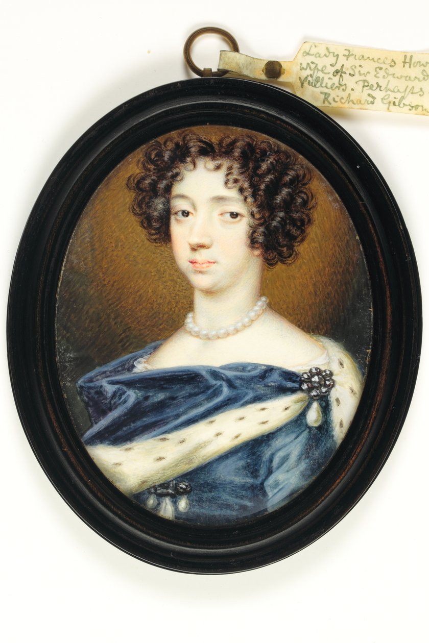 Lady Frances Howard (akwarela na kości słoniowej) autorstwa Richard  Gibson