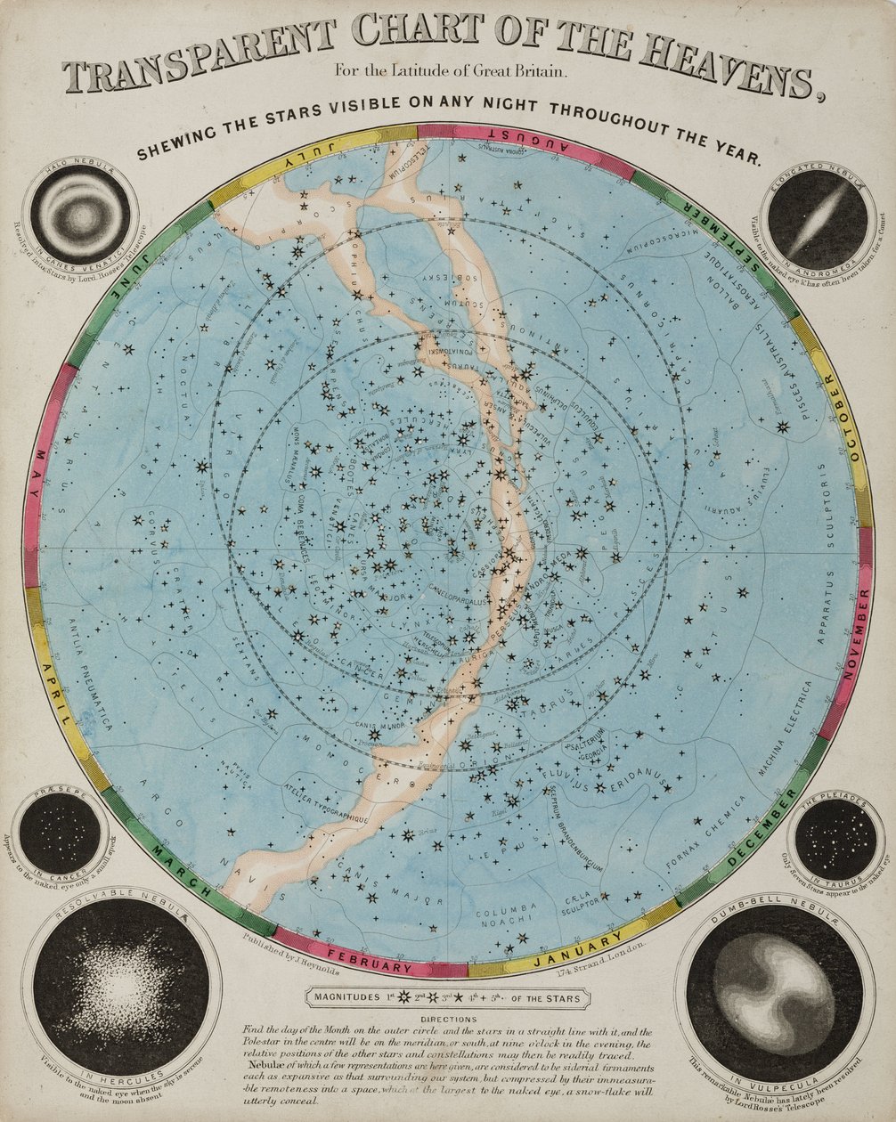 Wykres Niebios”, ok. 1855 autorstwa John Pardon