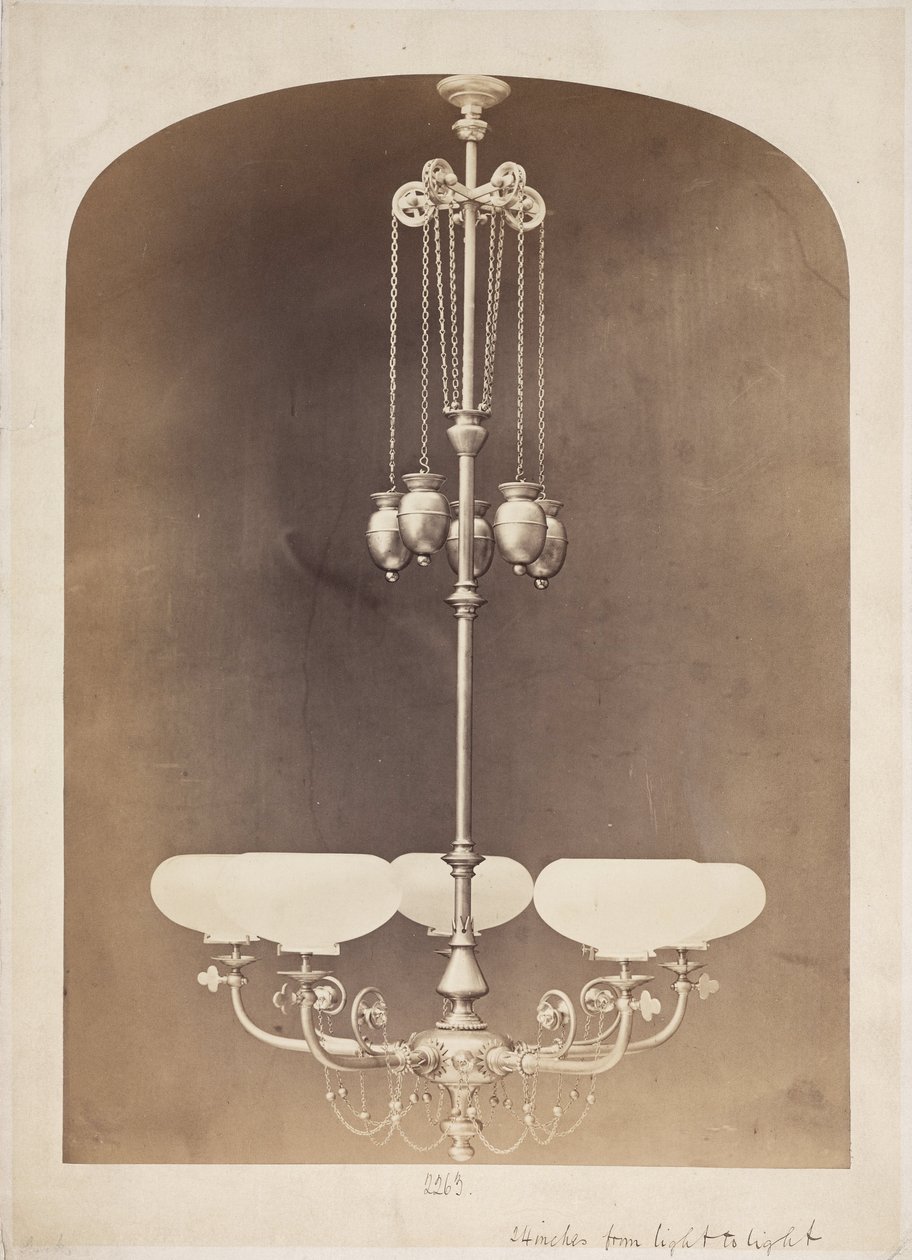 Gasolier, ok. 1880 autorstwa John Pardon