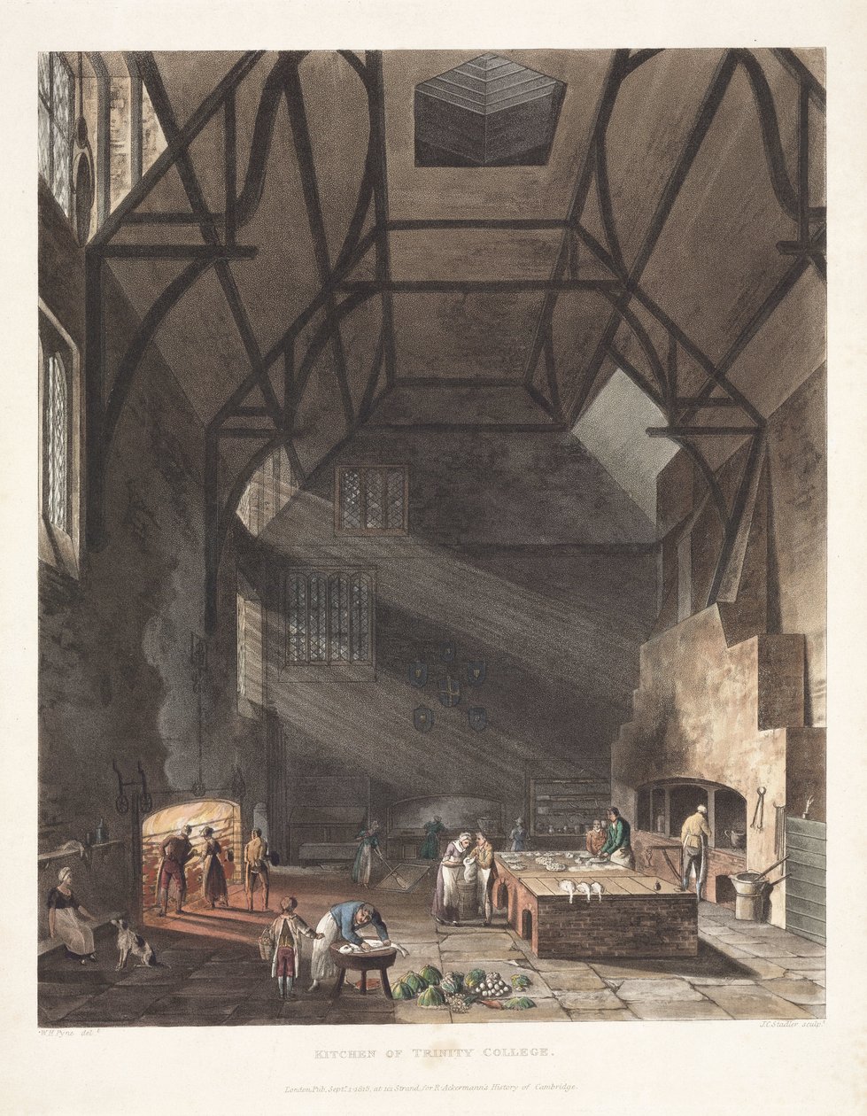 „Kuchnia Trinity College”, Cambridge, początek XIX wieku autorstwa John Pardon