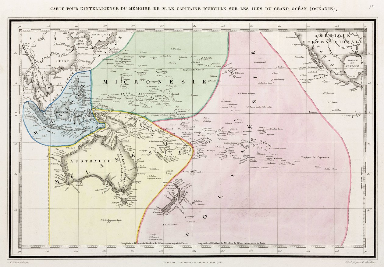 Mapa Oceanu Spokojnego autorstwa John Pardon