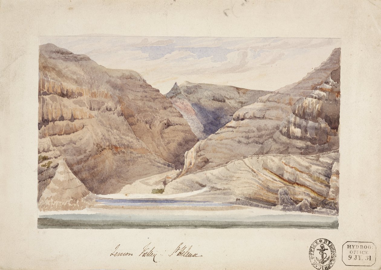 Formacje skalne w Dolinie Cytryny, St Helena, Południowy Atlantyk autorstwa John Pardon
