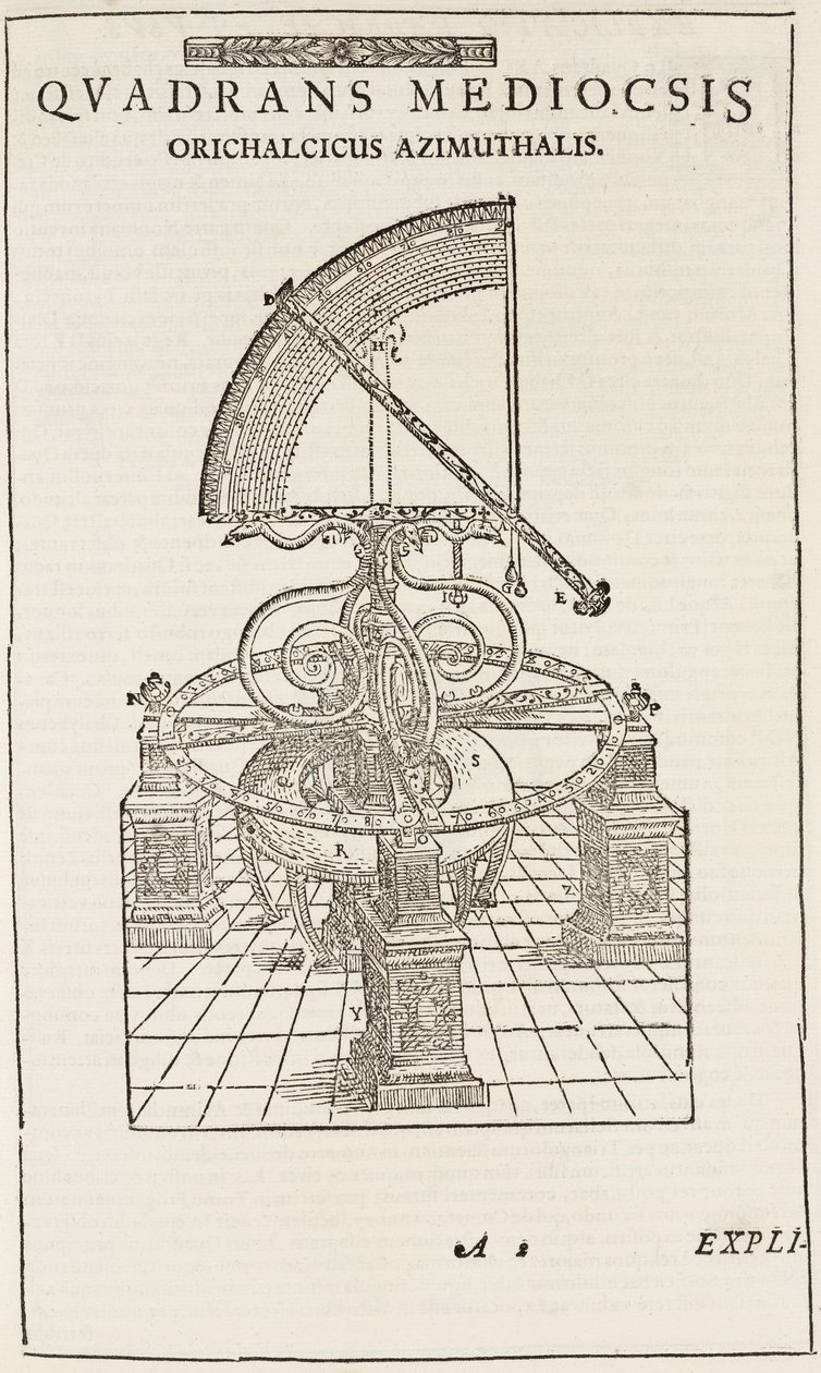 Kwadrant Tycho Brahe (odwrócony), ok. 1577 autorstwa John Pardon