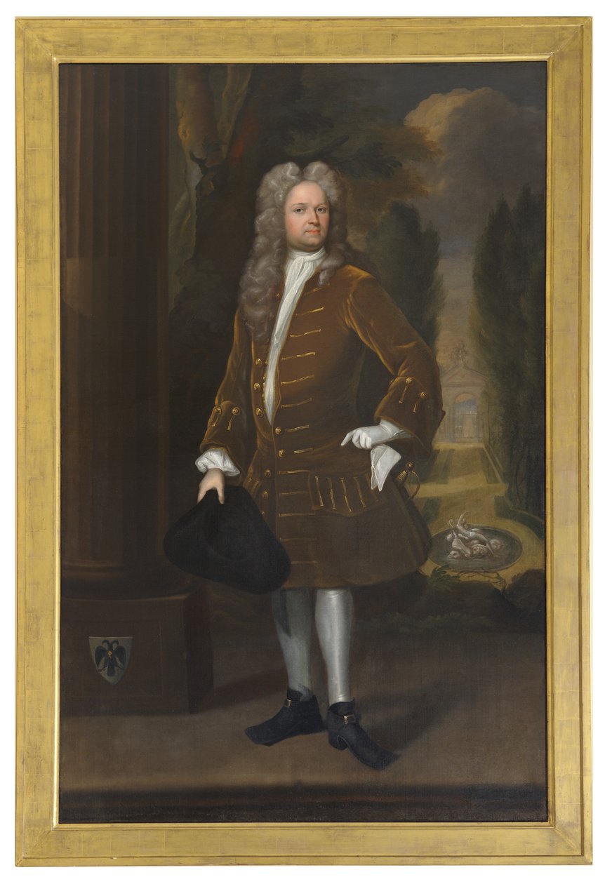 William Stukeley, c.1726 (olej na płótnie) autorstwa Richard (attr. to) Collins