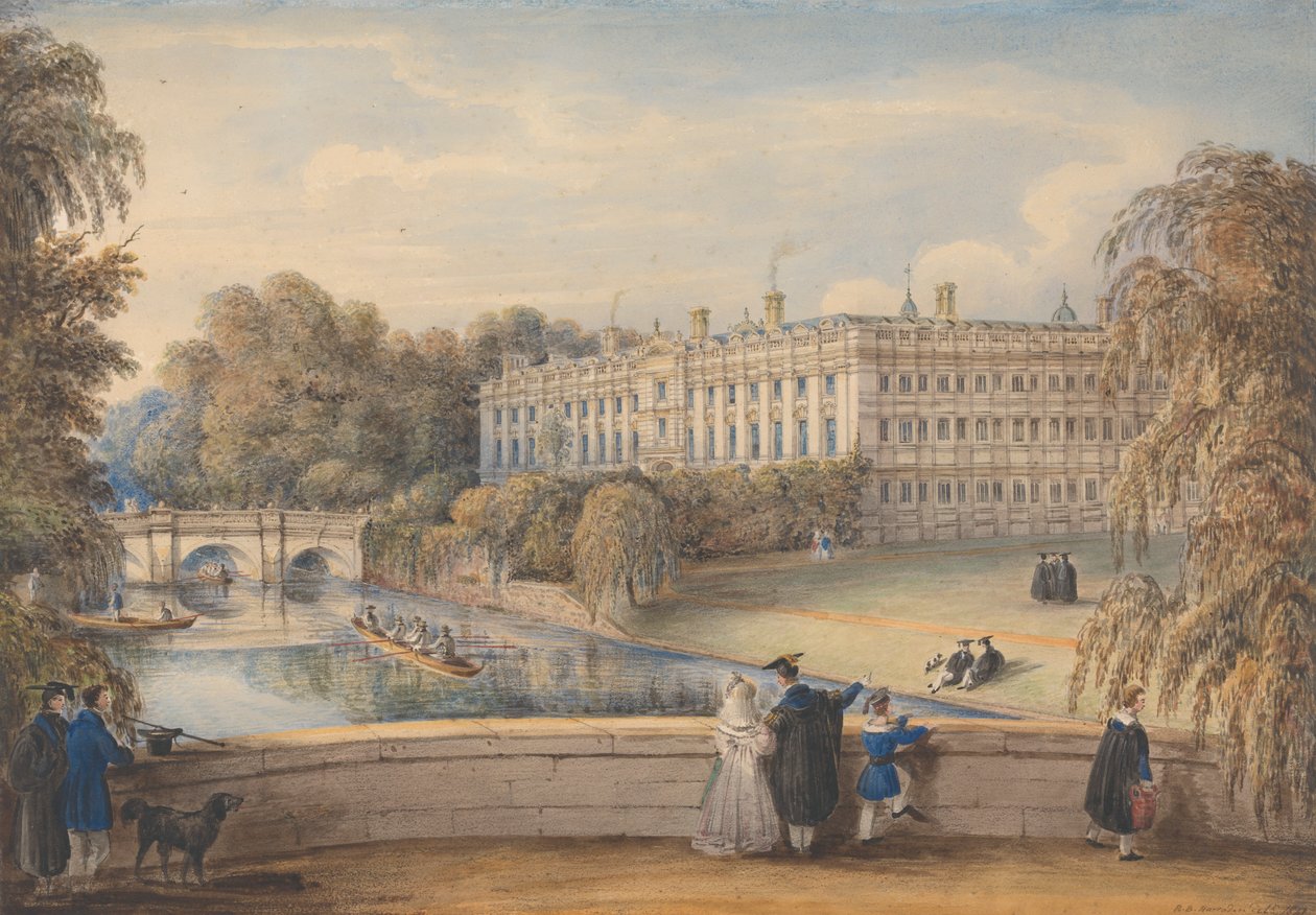 Clare College w Cambridge autorstwa Richard Banks Harraden